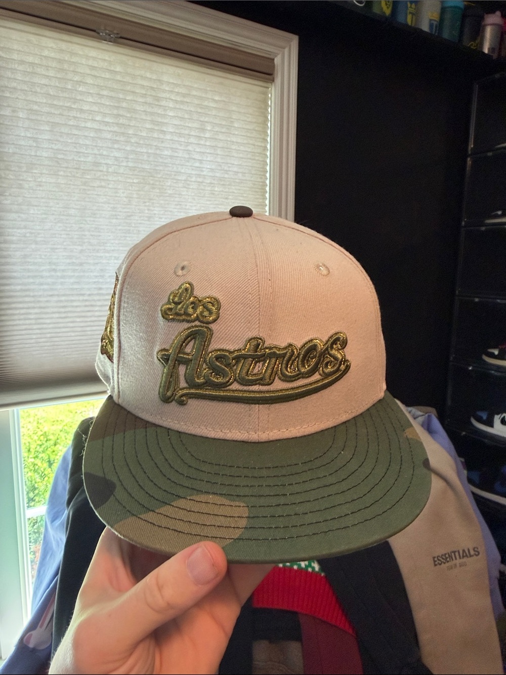 Houston Astros New Era 59Fifty Fitted Cap in Beige and Olive Size 6 7/8